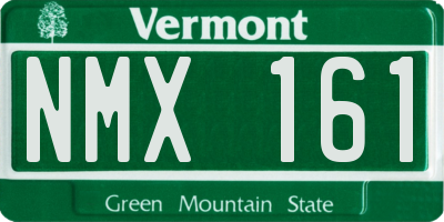 VT license plate NMX161