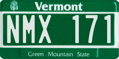 VT license plate NMX171