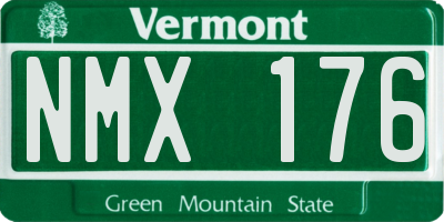 VT license plate NMX176
