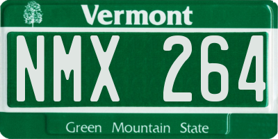 VT license plate NMX264