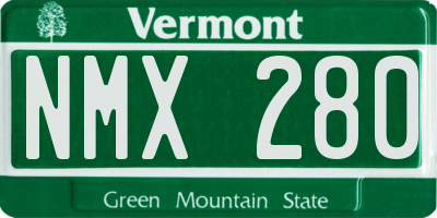 VT license plate NMX280