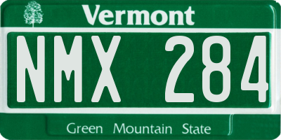 VT license plate NMX284