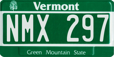 VT license plate NMX297