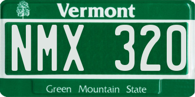 VT license plate NMX320