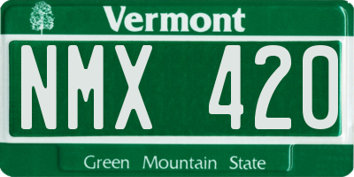 VT license plate NMX420