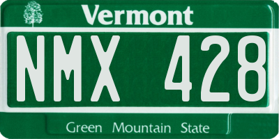 VT license plate NMX428