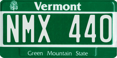 VT license plate NMX440