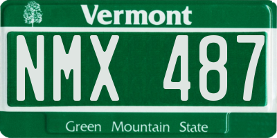 VT license plate NMX487