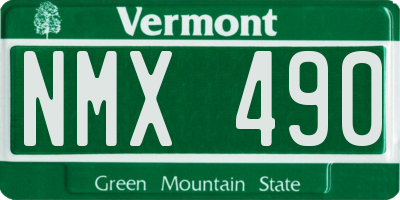 VT license plate NMX490