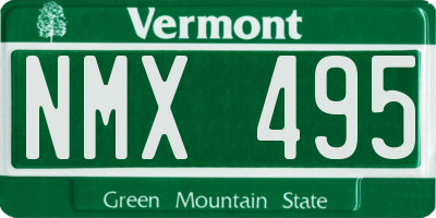 VT license plate NMX495