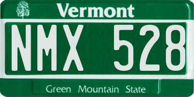 VT license plate NMX528