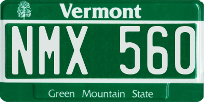 VT license plate NMX560