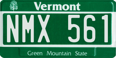 VT license plate NMX561