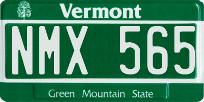 VT license plate NMX565