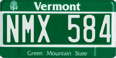 VT license plate NMX584