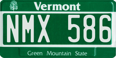 VT license plate NMX586