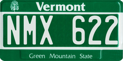 VT license plate NMX622
