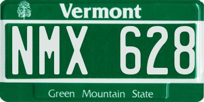 VT license plate NMX628