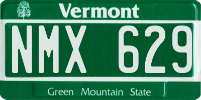 VT license plate NMX629
