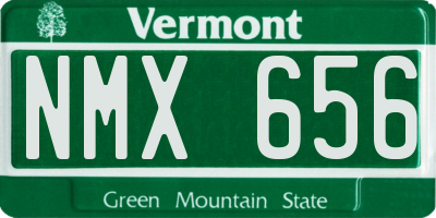 VT license plate NMX656