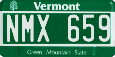 VT license plate NMX659