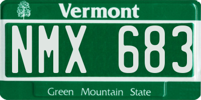 VT license plate NMX683