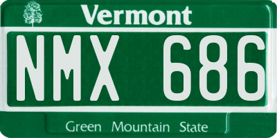 VT license plate NMX686