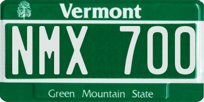 VT license plate NMX700