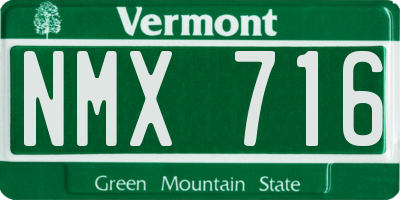 VT license plate NMX716