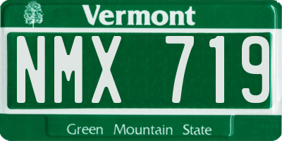 VT license plate NMX719