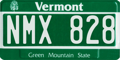 VT license plate NMX828