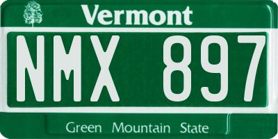 VT license plate NMX897