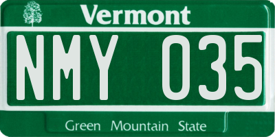 VT license plate NMY035