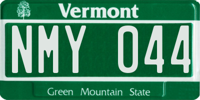 VT license plate NMY044