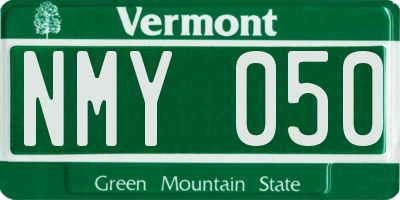VT license plate NMY050
