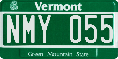 VT license plate NMY055