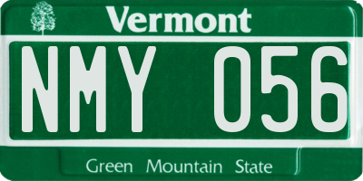VT license plate NMY056