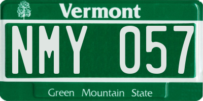 VT license plate NMY057