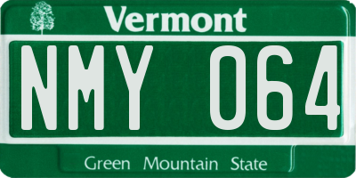 VT license plate NMY064