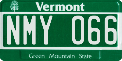 VT license plate NMY066