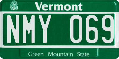 VT license plate NMY069