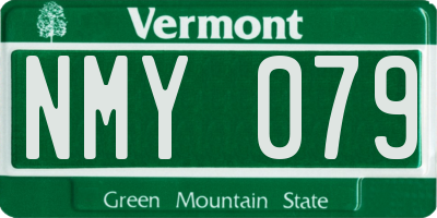 VT license plate NMY079