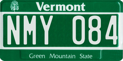 VT license plate NMY084