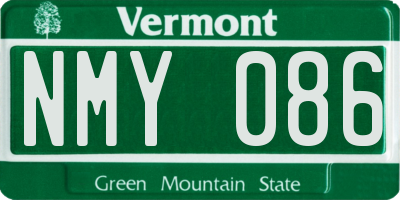 VT license plate NMY086