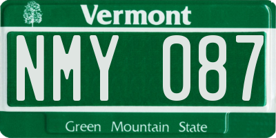 VT license plate NMY087