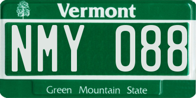 VT license plate NMY088