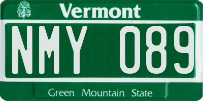 VT license plate NMY089