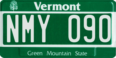 VT license plate NMY090