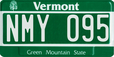 VT license plate NMY095