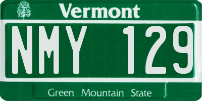 VT license plate NMY129